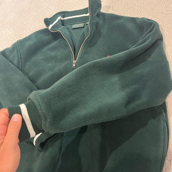 Men’s Masters Golf Dark Green Zip-Up Fleece Sweater - Picture 3 of 7